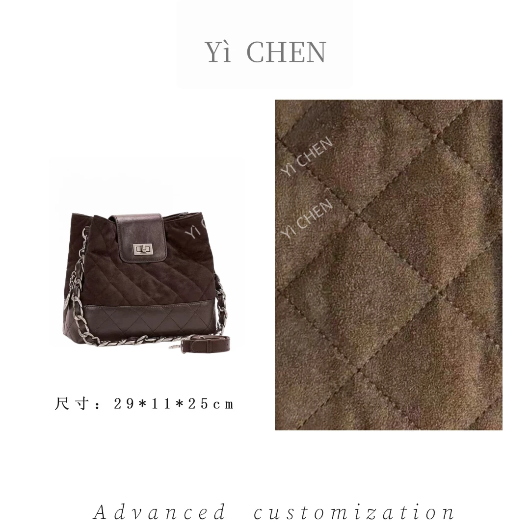 【Yì CHEN】ZT-D8066-鹿皮咖简约时尚女士新款轻奢单肩斜跨包
