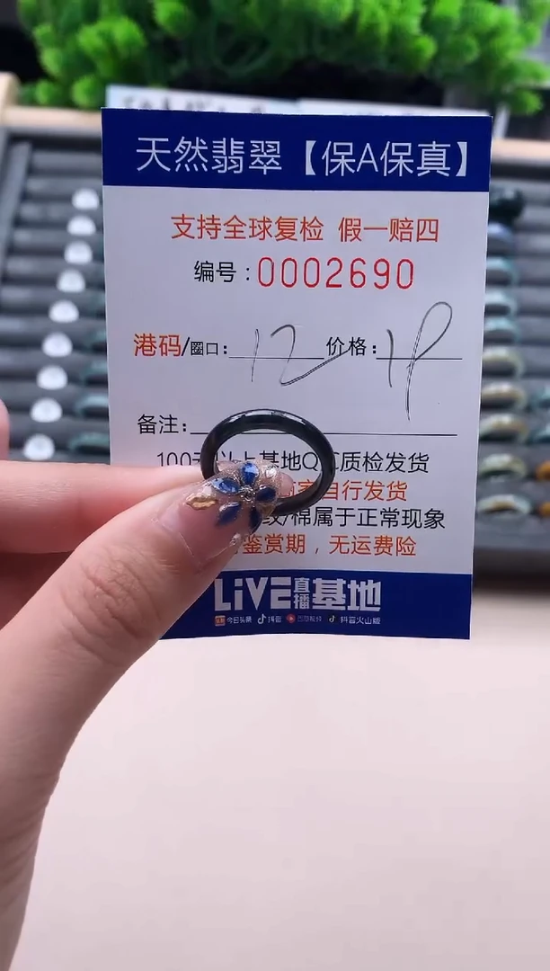 未镶嵌戒指翡翠2690