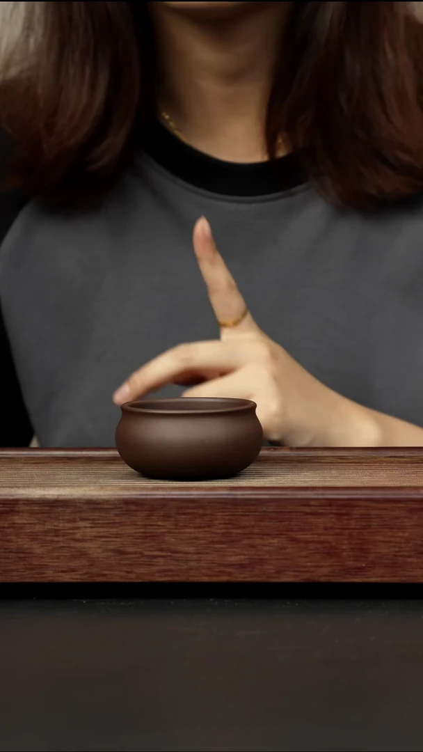 紫砂茶壶老紫泥 普洱杯