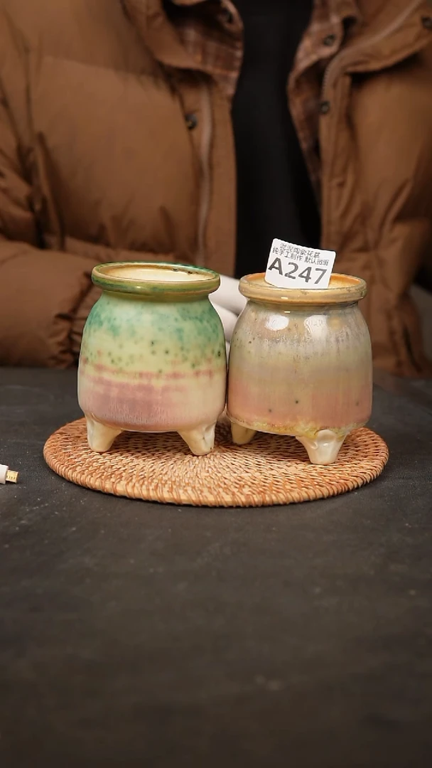 【闪购商品】瓷片247泥泥手工花盆