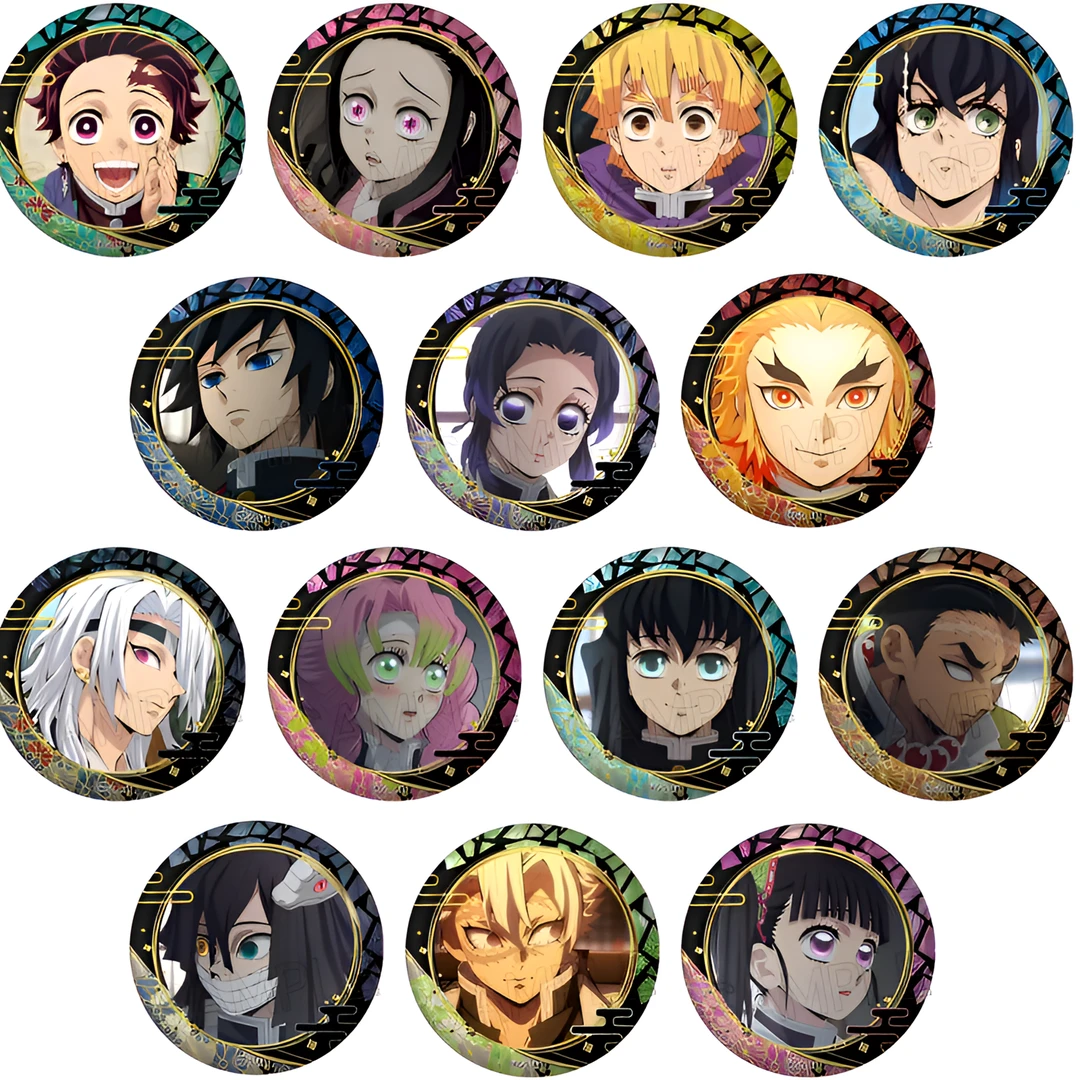 日谷《鬼灭之刃》单领螺钿风3弹 75mm吧唧徽章【代拆】