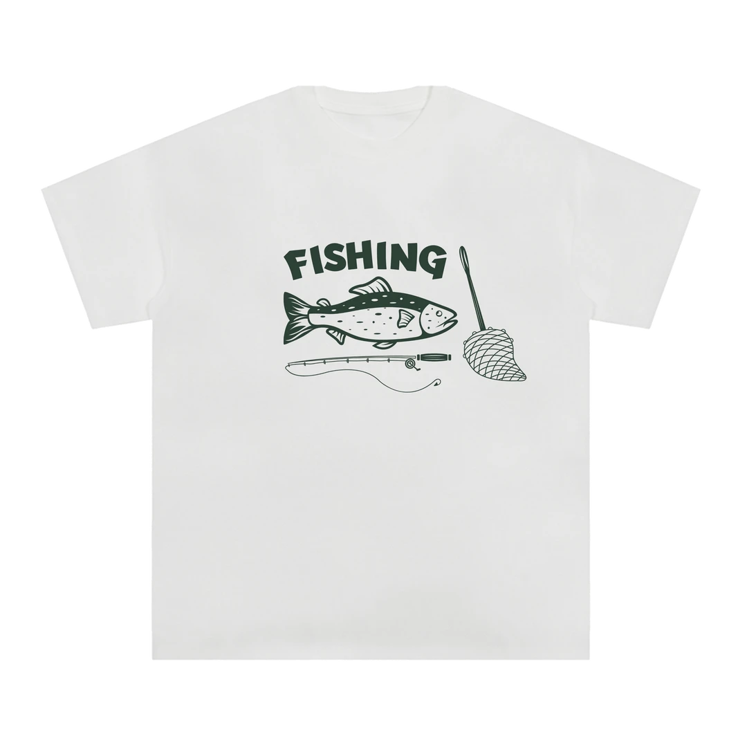 【自制】杜邦索罗娜冰感钓鱼印花T圆领夏季新款