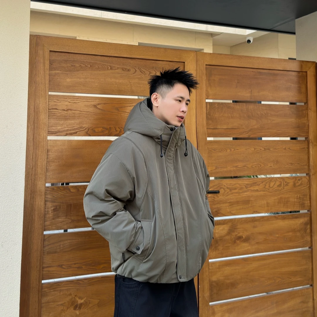 数量有限！特价华杰森高品质磁吸扣90绒男士连帽羽绒服