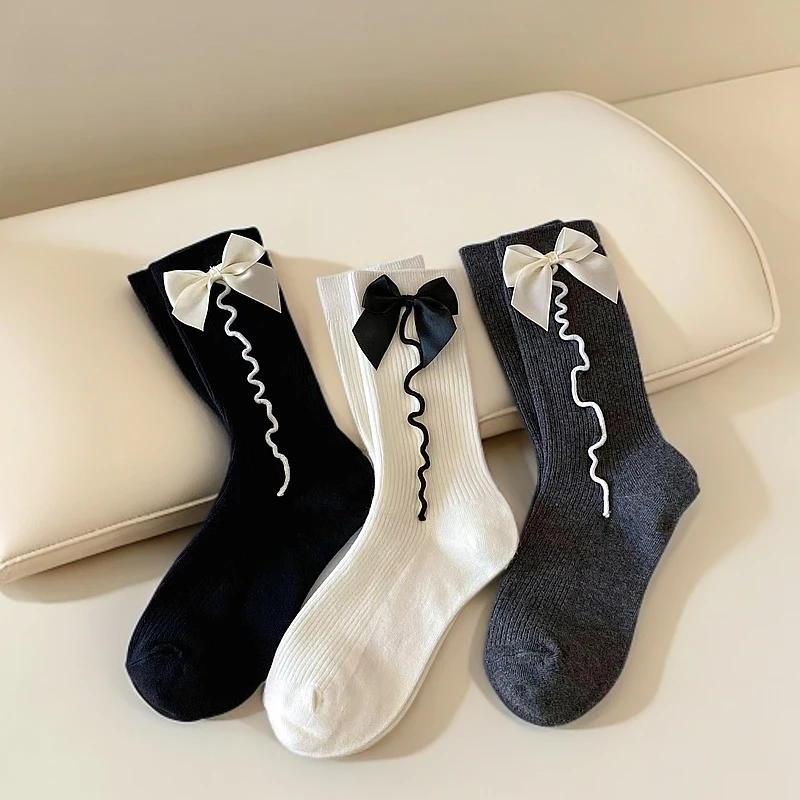 洛丽塔可爱JK袜学生2025新款堆堆袜日系甜美网纱蝴蝶结袜子女