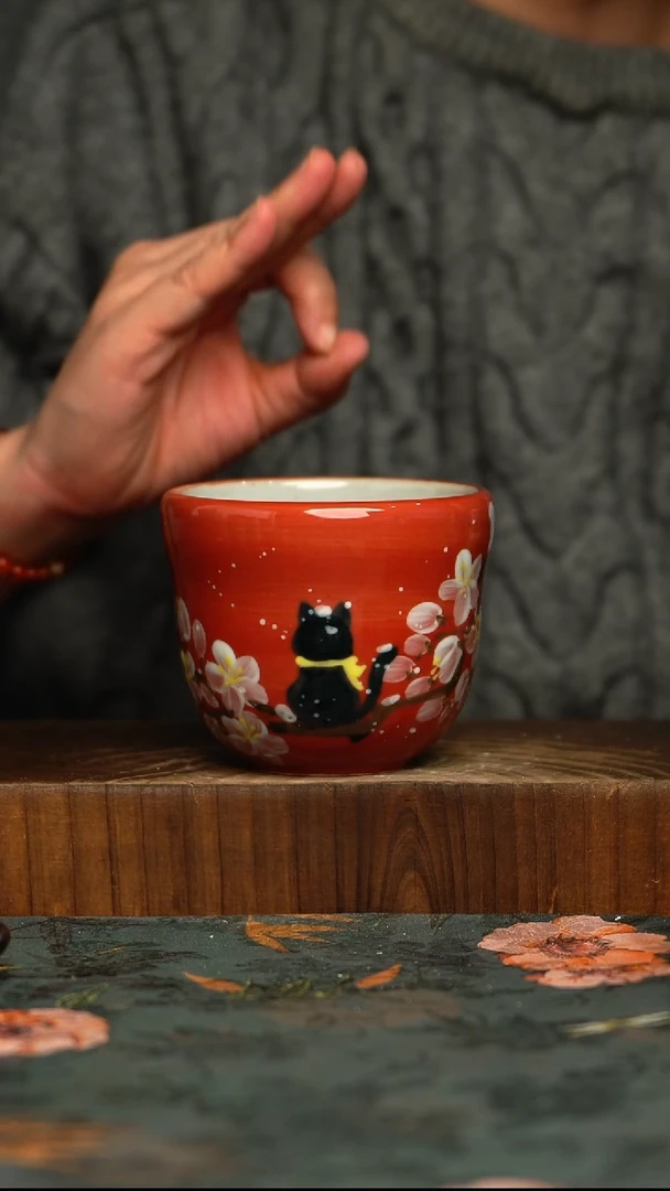 瓷片釉下彩手工手绘同款陶器