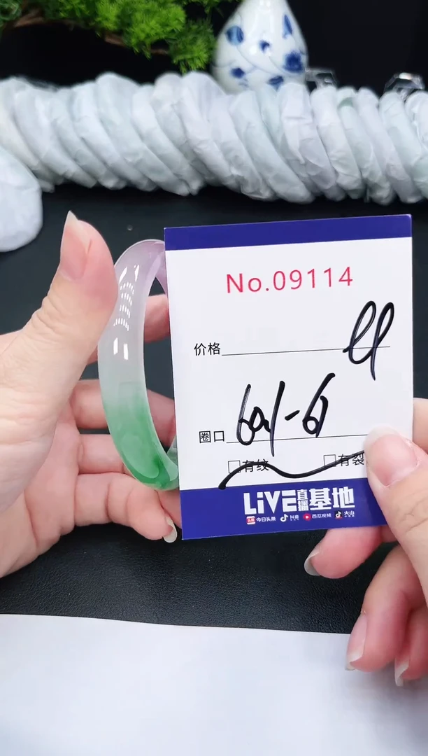 未镶嵌手镯翡翠9114