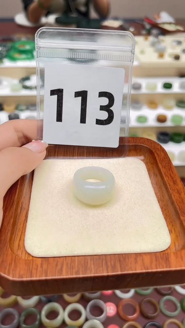 【闪购商品】和田玉戒指未镶嵌港码17号，内径18.1mm
