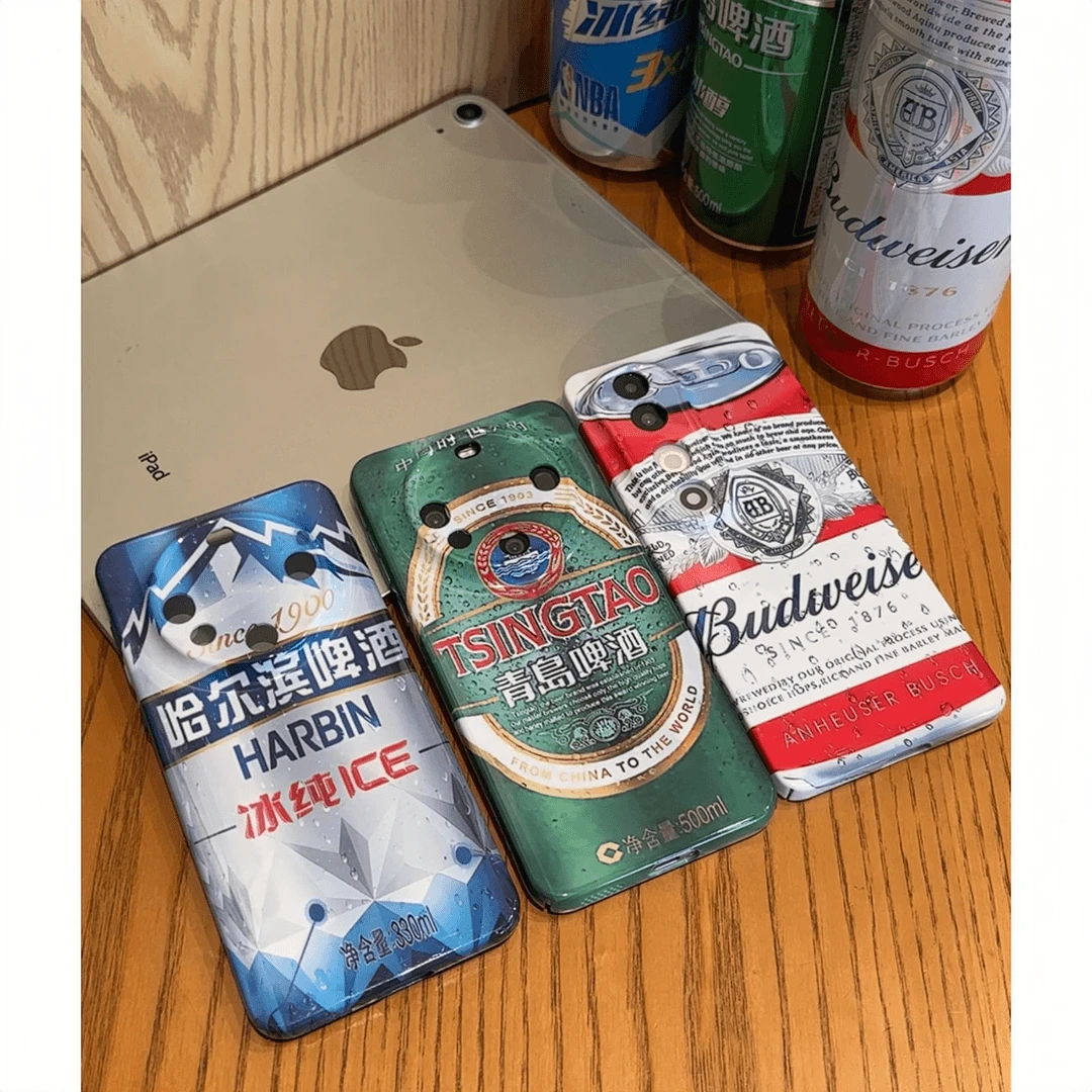 青岛百威哈啤适用于苹果vivo华为iqoo13一加oppo小米15手机防摔壳