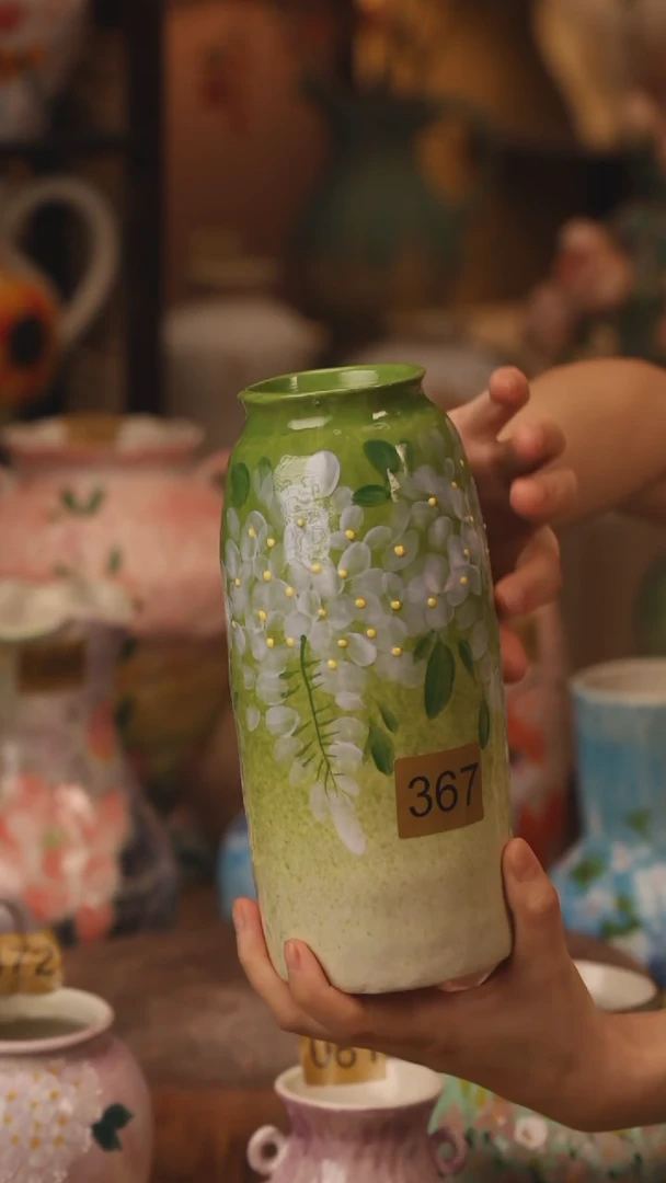 陶瓷367景德镇设计师手作花器摆件侘寂风