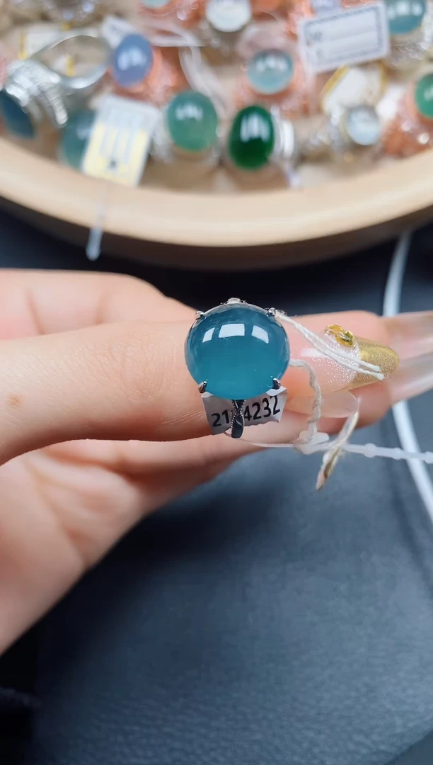 【闪购商品】翡翠戒指银S925镶嵌翡翠