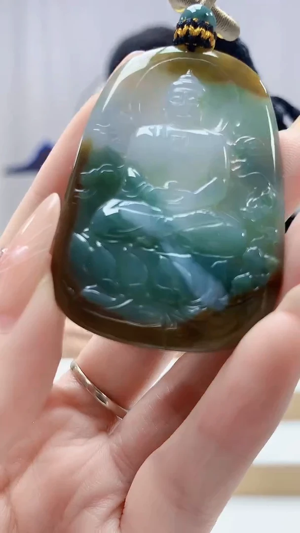 未镶嵌定制翡翠4917DD-毛货挂件190