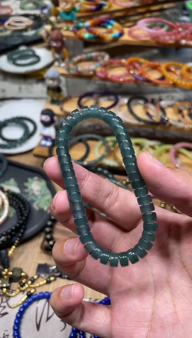 未镶嵌手串翡翠7mm高冰翡翠手串