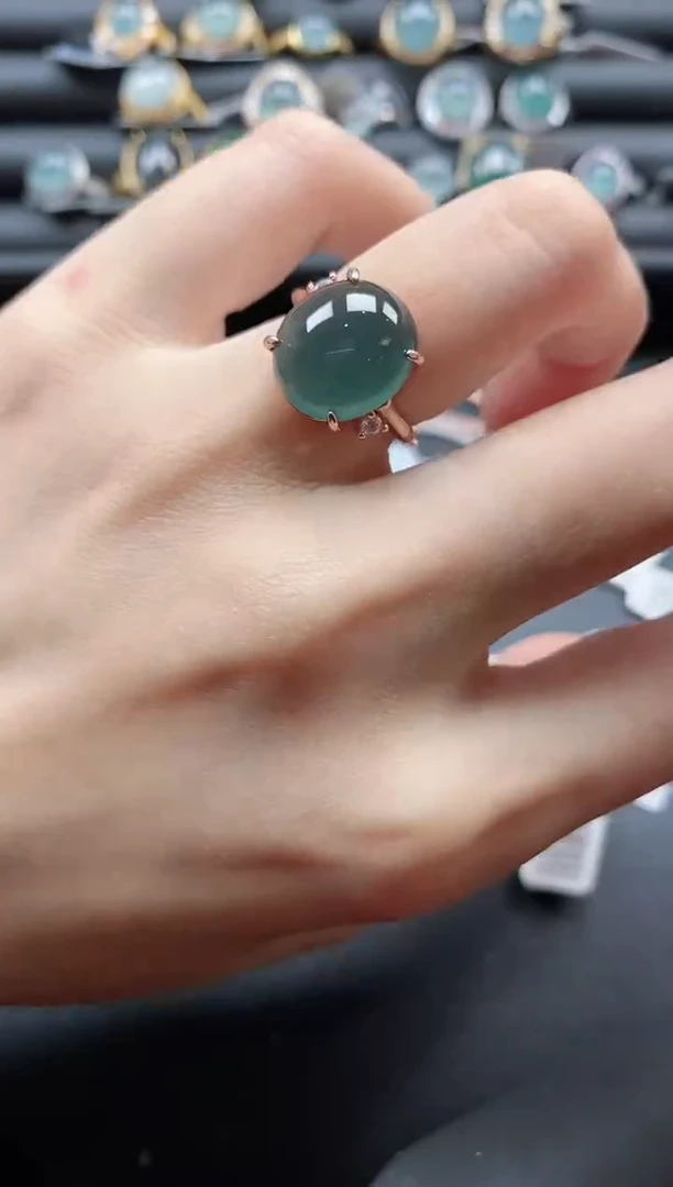 【闪购商品】翡翠戒指银S925镶嵌1111