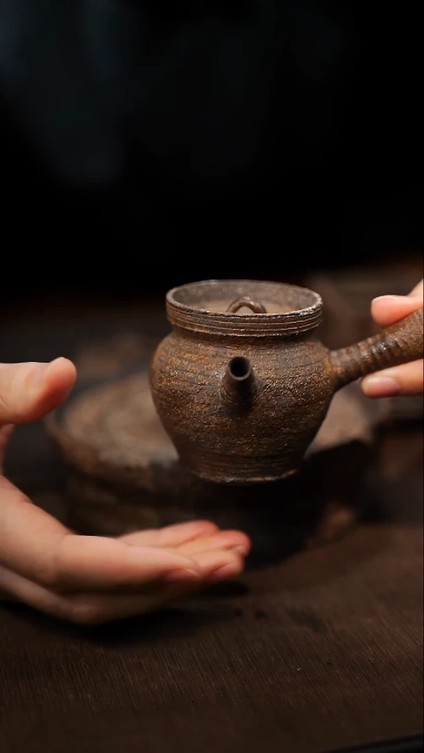 全手工制作  南蛮侧把壶