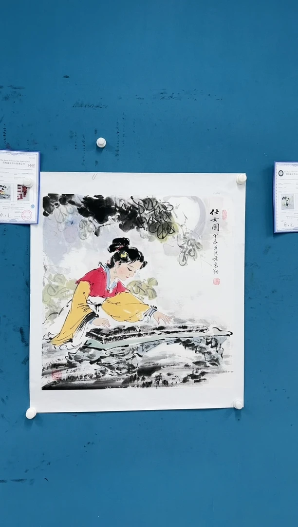 国画冯高翔-斗方人物-25531m29