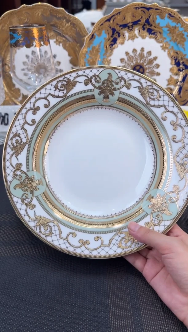 瓷片9英寸草帽盘 2个