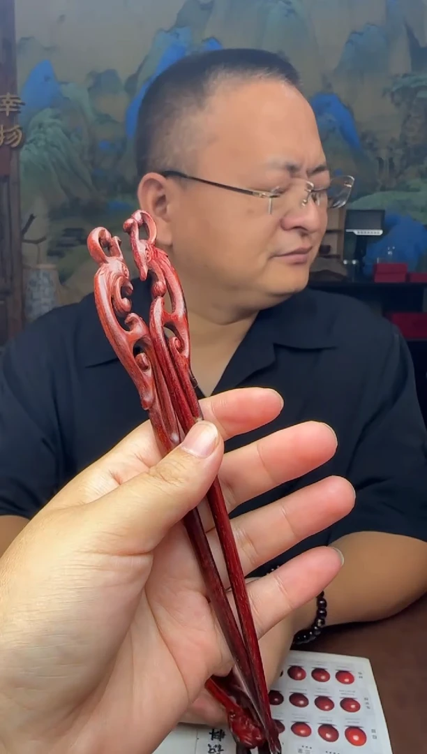 把件小叶紫檀发簪