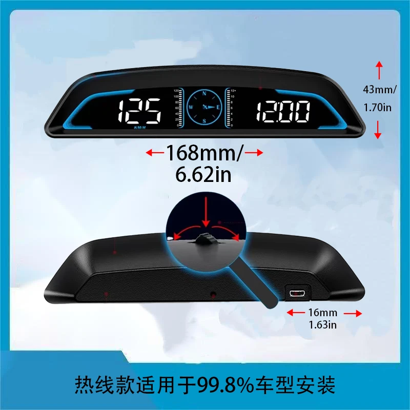 九号机械师2抬头屏显示屏HUD测速仪mzmix f2zm3 n3防水显示器