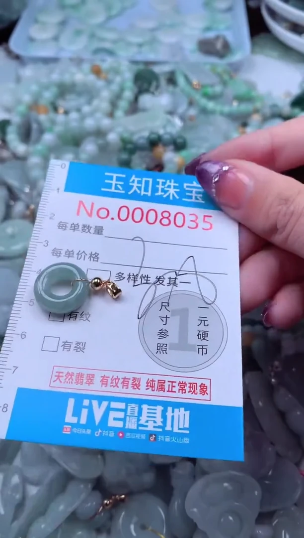 翡翠未镶嵌吊坠(不含链)8035