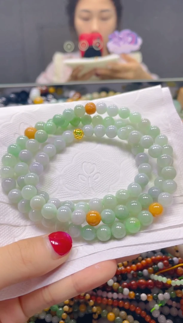 颈饰未镶嵌翡翠7MM/J/翡翠A货，一件也是批发价