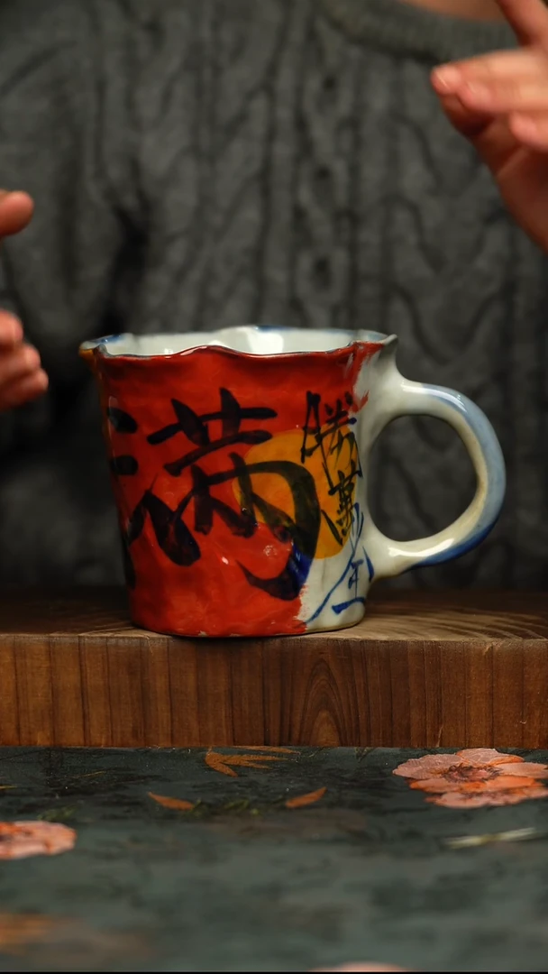 瓷片釉下彩手工手绘同款陶器