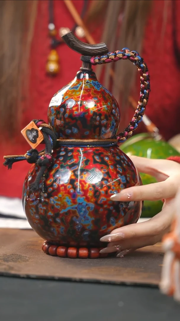 【闪购商品】WB340漆艺酒葫芦不包手串及旋转底座