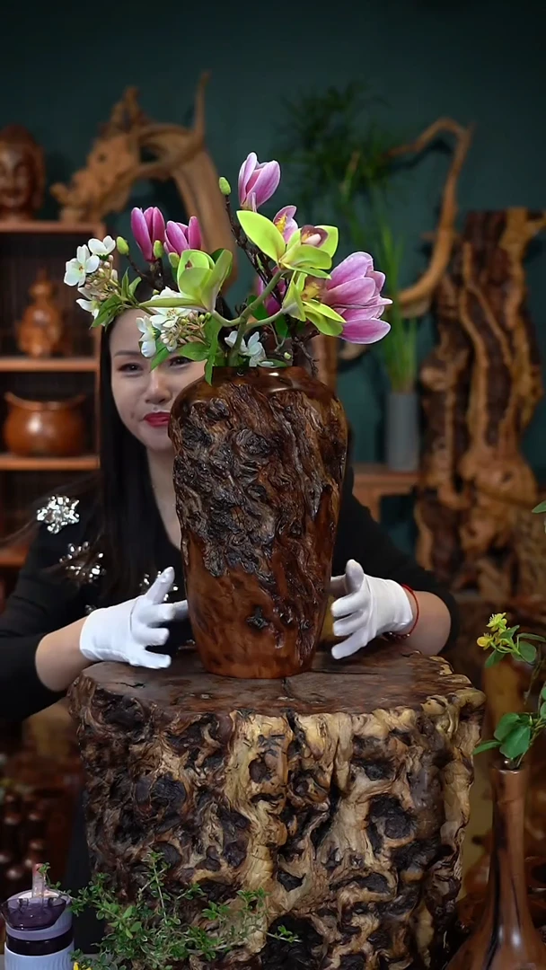 枣木豹*头雷击枣木聚福罐