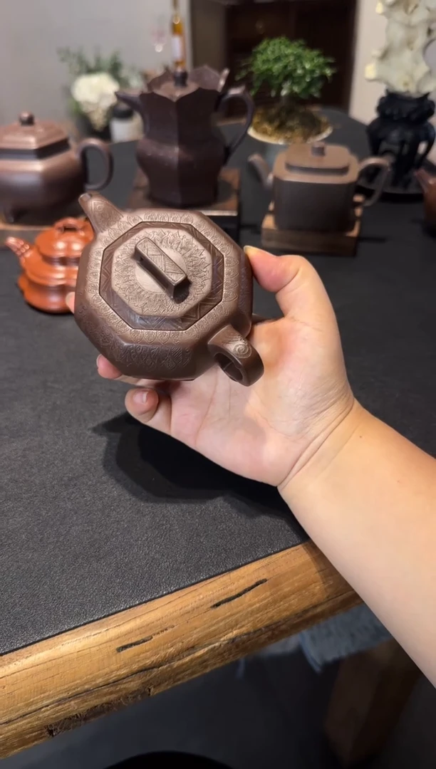 茶壶紫砂龙*八方无极 刻绘【预】