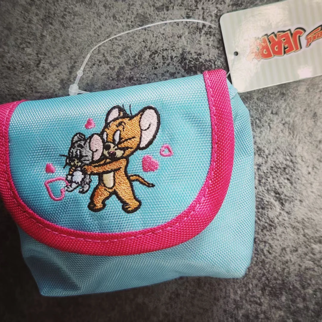 卡通猫刺绣立体耳机收纳小包