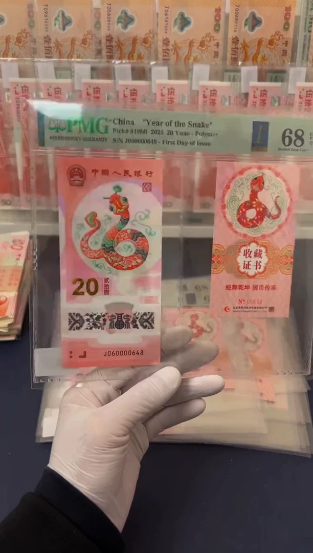 【闪购商品】塑料蛇钞币证 全偶（4）-PMG68