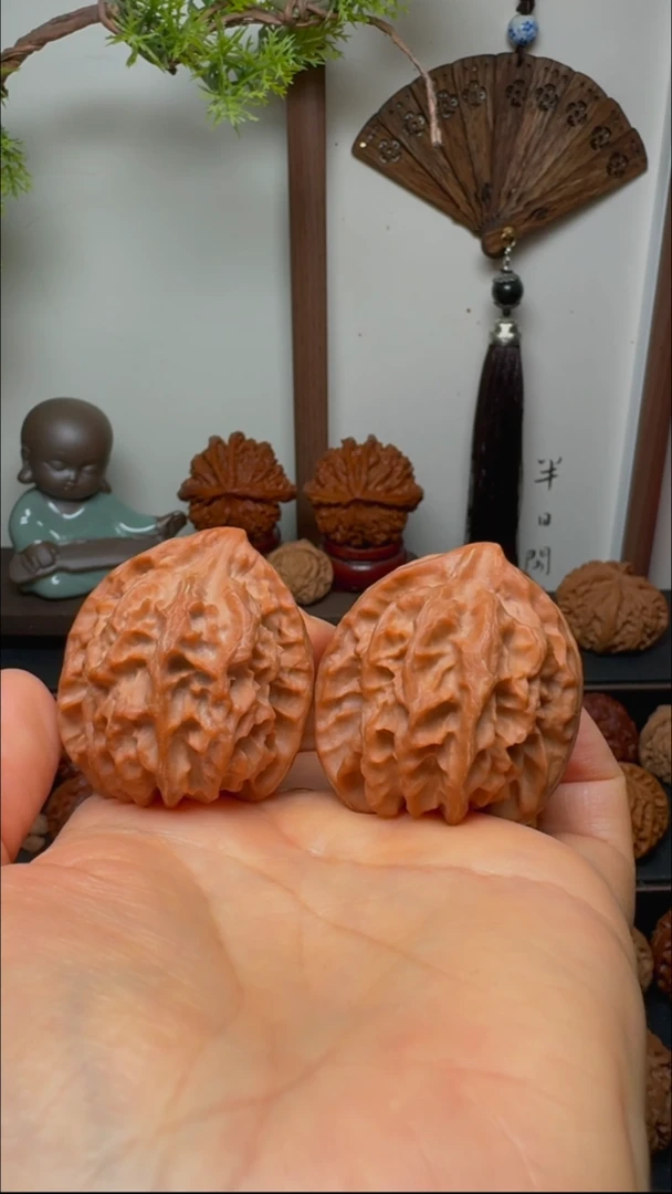把件文玩核桃曹大龙异形货头 肚40