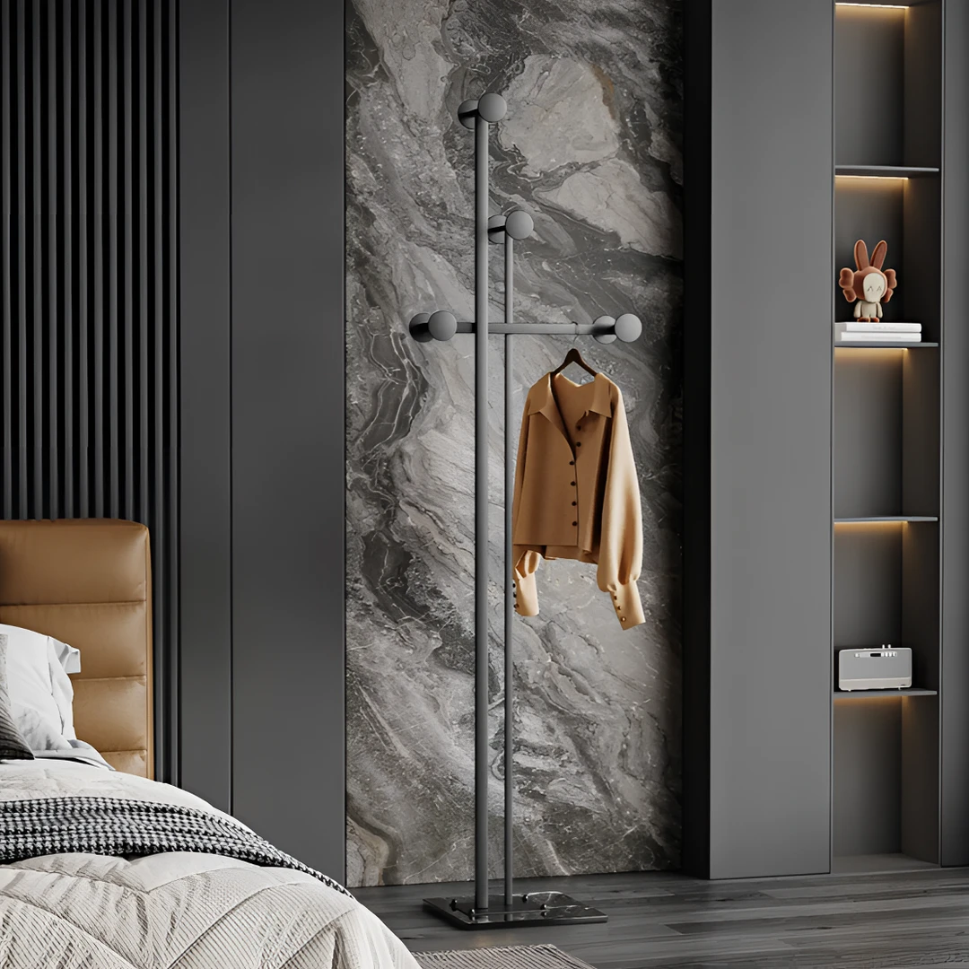 得匠衣架子落地式家用简易衣帽架客厅室内挂衣架卧室衣服架挂包架