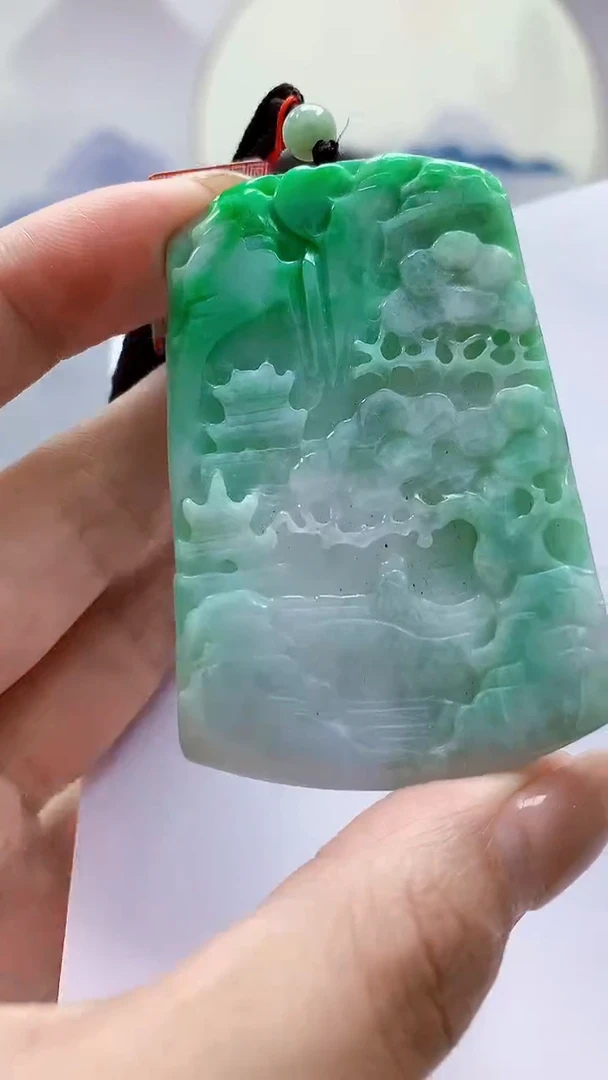 未镶嵌定制翡翠4852MM-毛货挂件19