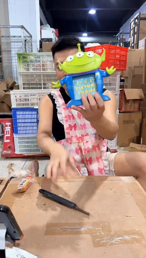 瓷片三眼仔相框