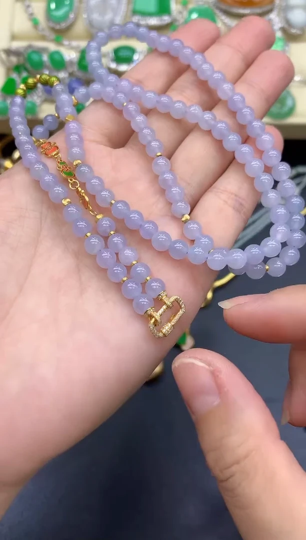 颈饰18K金镶嵌翡翠305-中国好珍宝