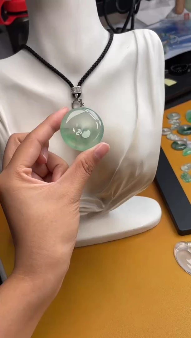 翡翠未镶嵌吊坠(不含链)平安扣 35.6 6.9