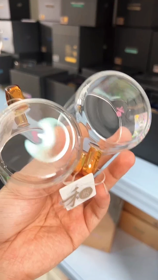 禾器 琥珀色清禾杯一对装