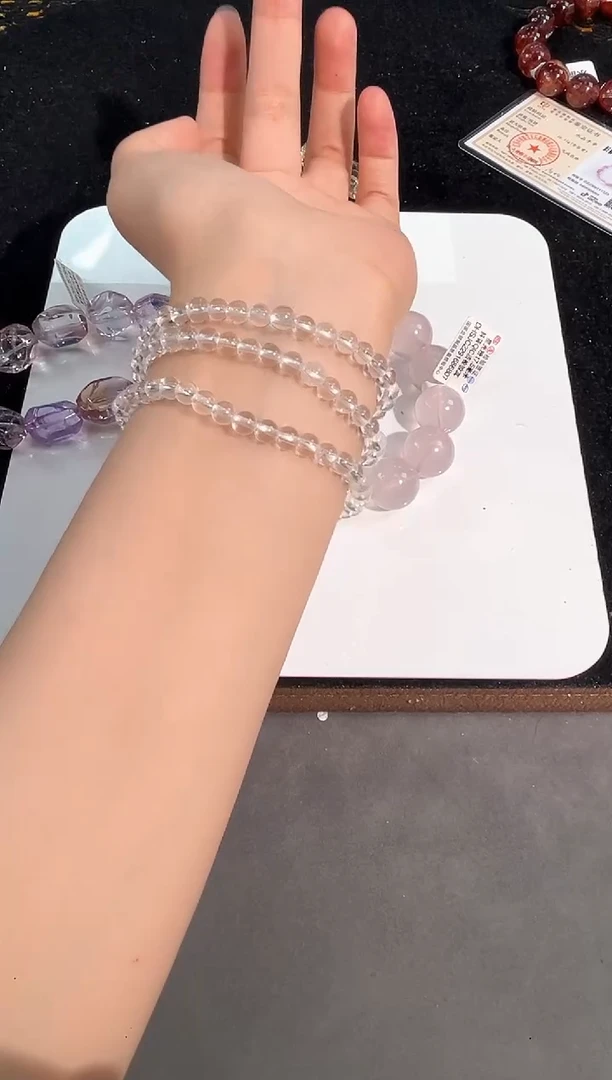水晶手链未镶嵌32号白水多圈5mm