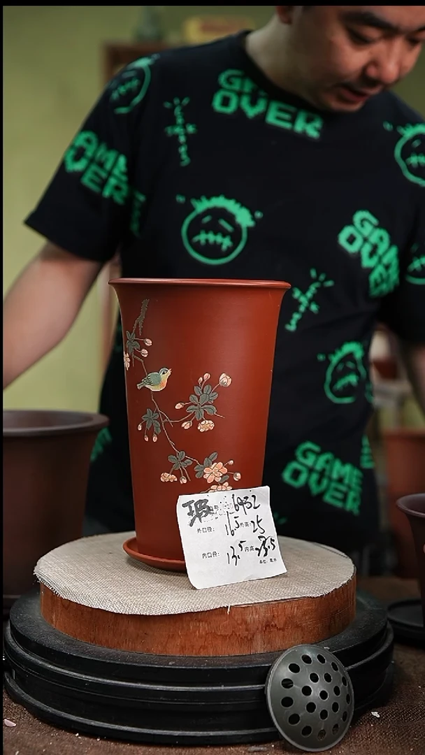 紫砂花盆紫砂花盆6932+z瑕