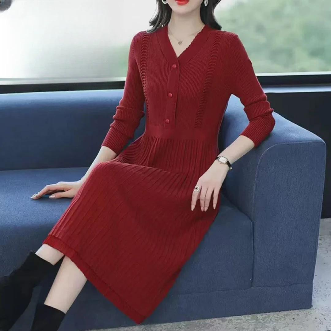 A69-A百搭显瘦连衣裙遮屁时尚舒适大气简约休闲极简风高端简宁