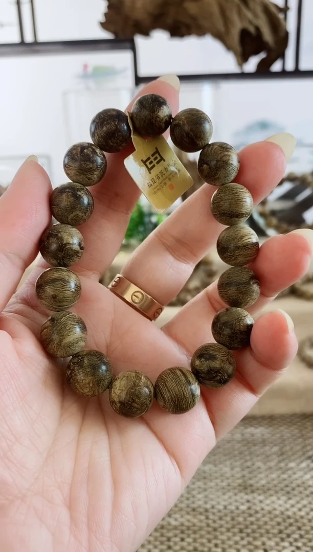 手串沉香正区马老奇百年老料13+MM单圈