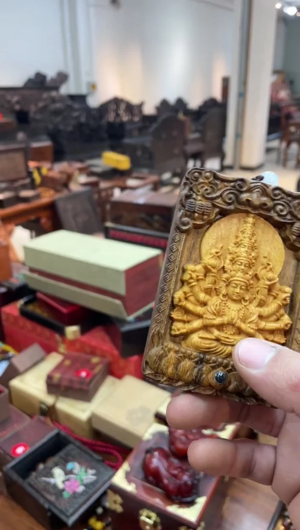 【闪购商品】木cx黄杨佛牌挂坠啊啊