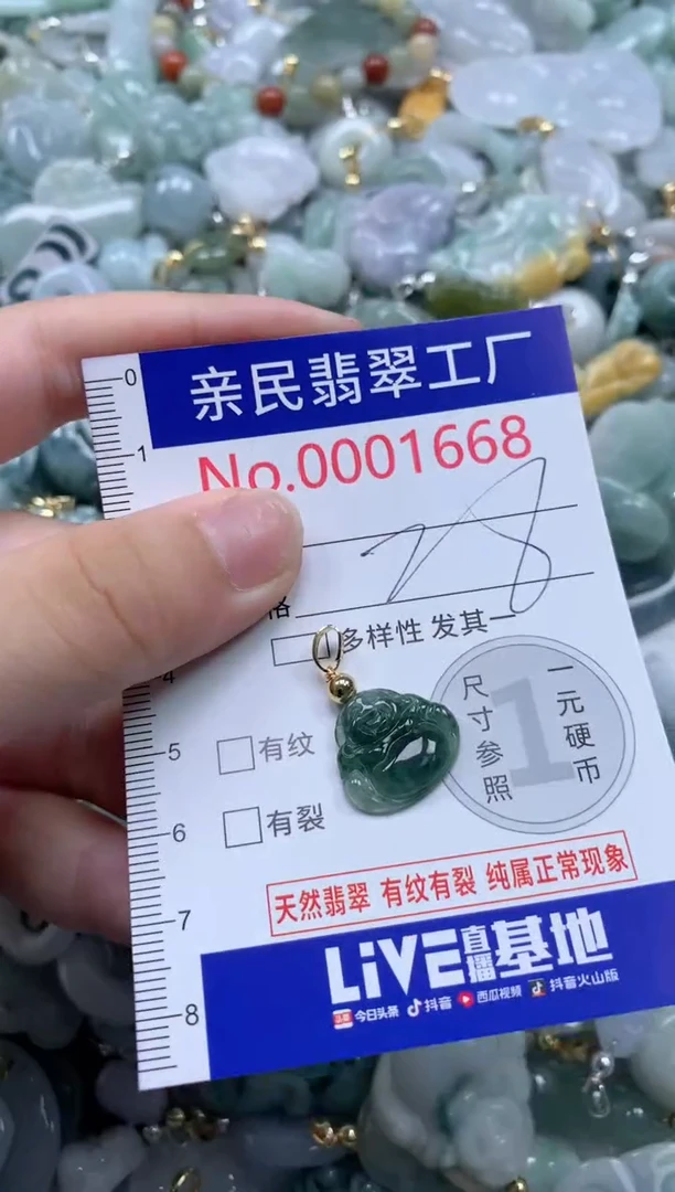 翡翠未镶嵌吊坠(不含链)1668