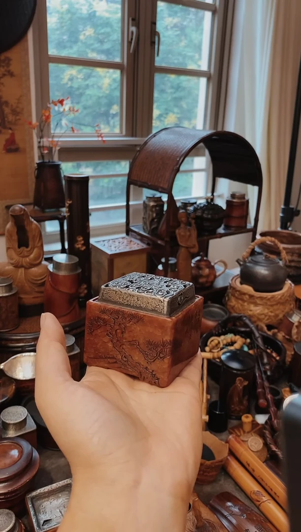 立*寿山石精品雕刻香炉