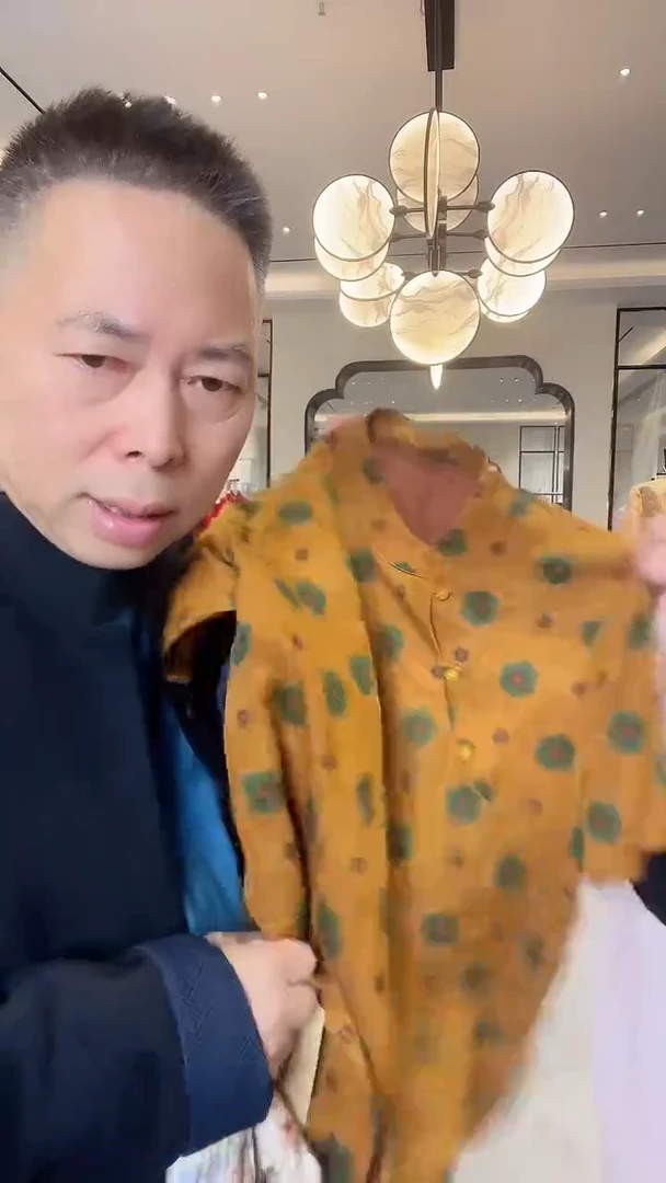 黄色真丝香云纱上衣 399 m码