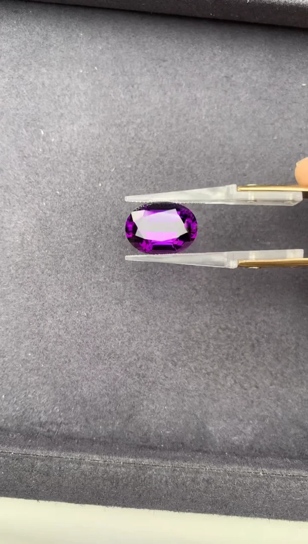 未镶嵌珠宝半成品紫晶9.8ct紫水晶 定制 GE