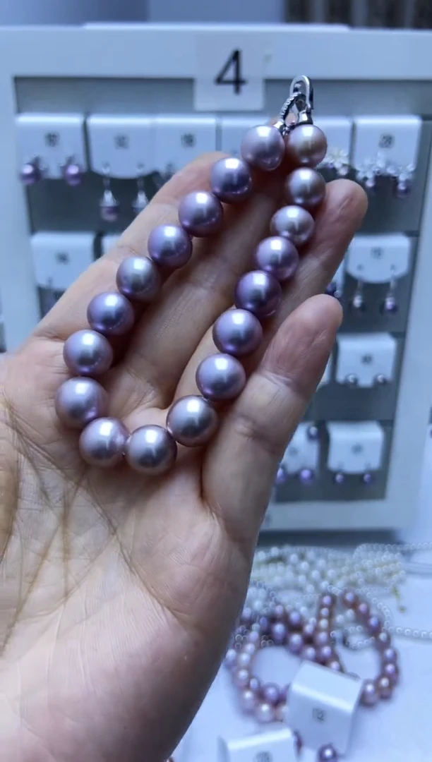 银S925镶嵌手串淡水珍珠手串