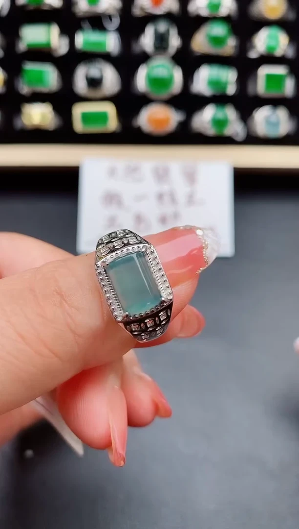 【闪购商品】翡翠戒指银S925镶嵌65656