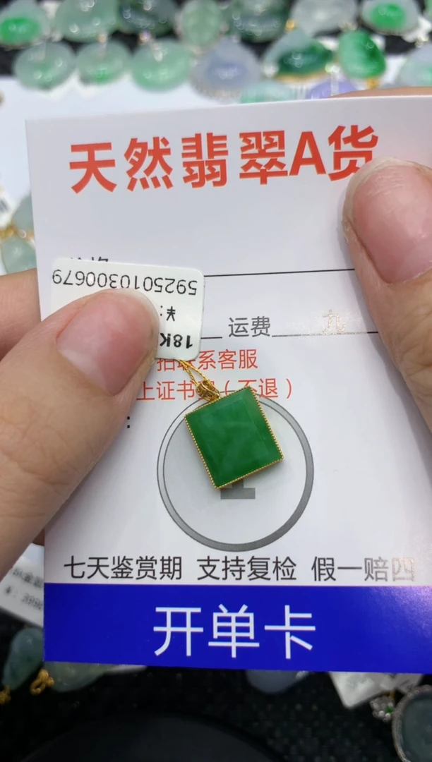 【闪购商品】翡翠颈饰18K金镶嵌1111111111111