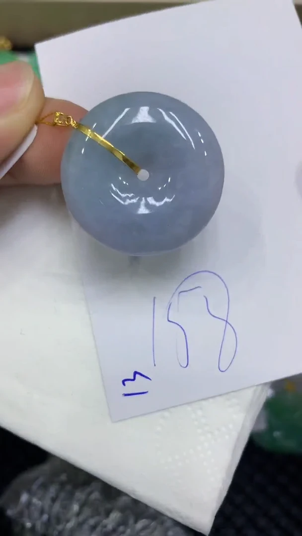 颈饰18K金镶嵌翡翠缅甸A货翡翠